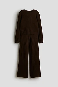 Ensemble 2 pièces en tricot torsadé