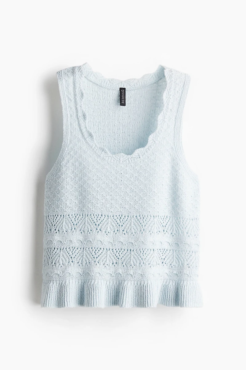 Crochet-Look Sleeveless Top