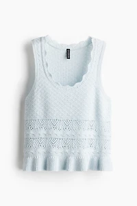 Crochet-Look Sleeveless Top