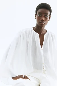 Blouse volumineuse en ramie