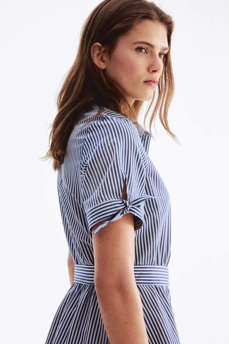 Short-Sleeved Shirt Dress