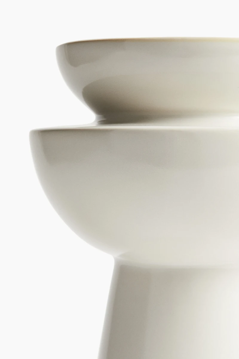 Large Tiered Stoneware Vase