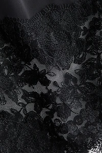 Lace-Trimmed Satin Robe