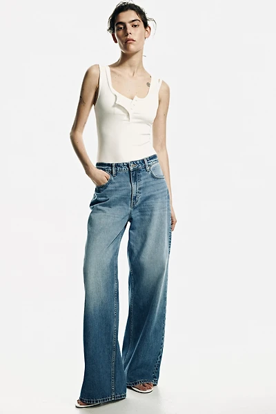 Jean ample taille hauteur classique
