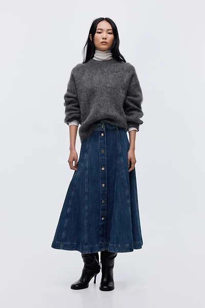 A-Line Denim Skirt