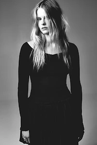 Rib-Knit Off-the-Shoulder Top