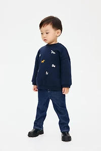 Motif-Detail Brushed-Inside Sweatshirt