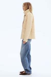 Leather Jacket with Collar