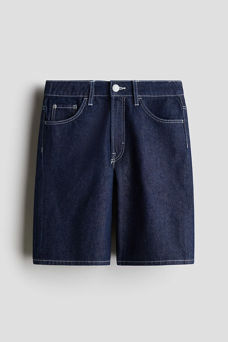 Loose-Fit Denim Shorts