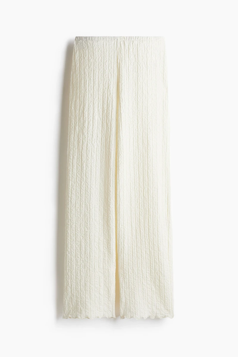 Pantalon large et texturé