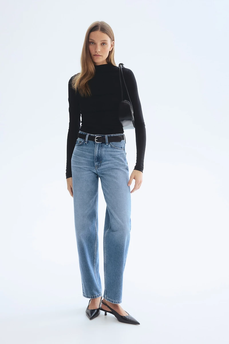 Draped Silk-Blend Top