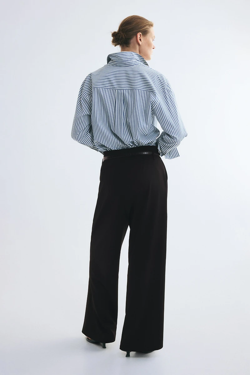 Wide-Leg Pants with Belt