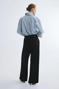 Wide-Leg Pants with Belt