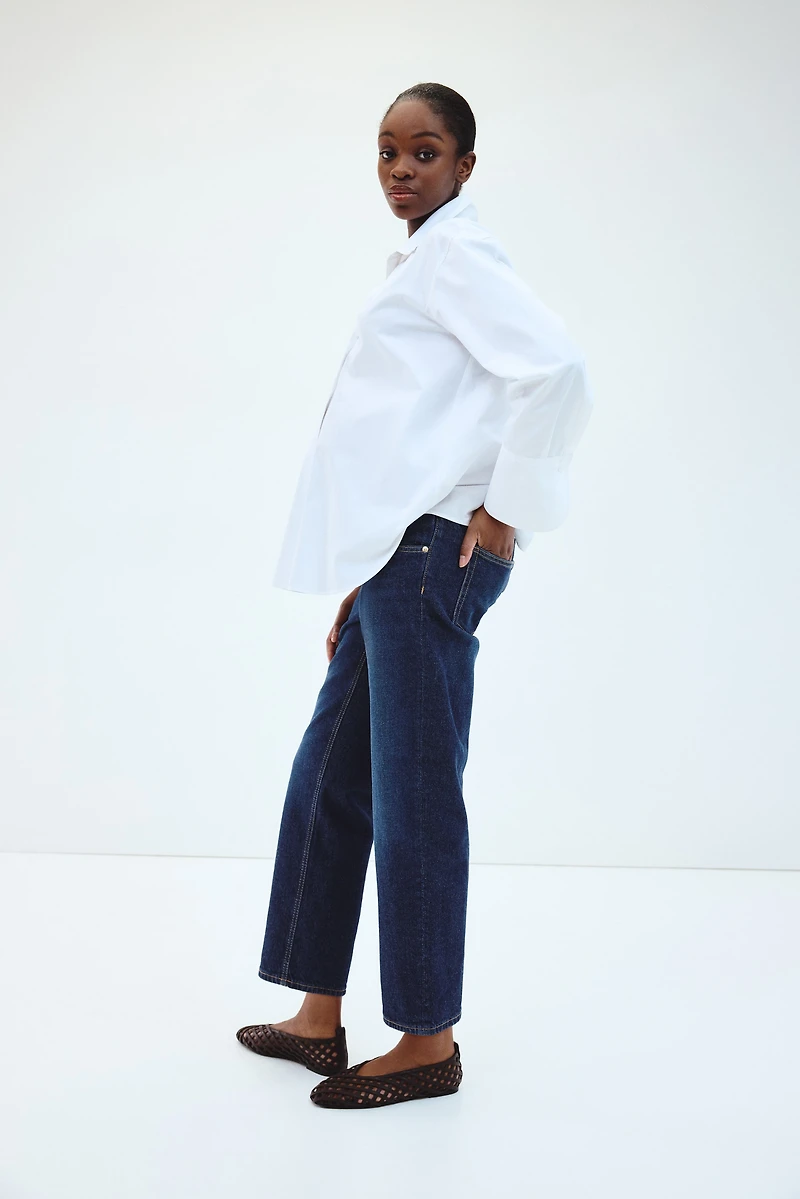 MAMA Straight Ankle Jeans