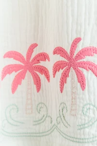 Cotton Muslin Dress with Embroidery
