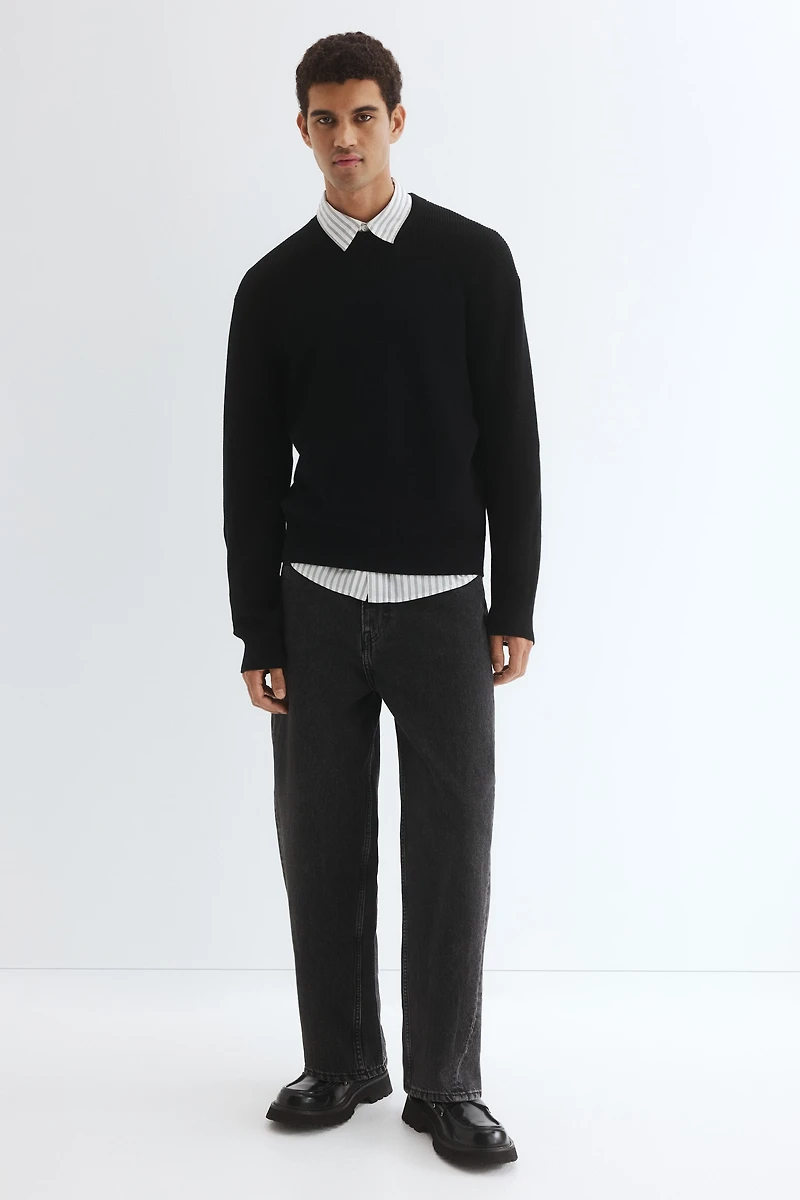 Regular-Fit Rib-Knit Sweater