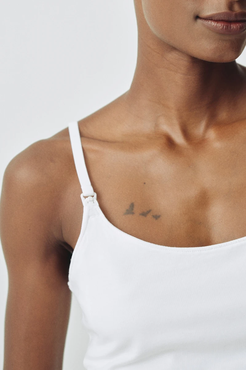 MAMA Lot de 3 hauts d'allaitement bretelles fines