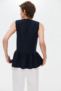 MAMA Fine-Knit Peplum Top