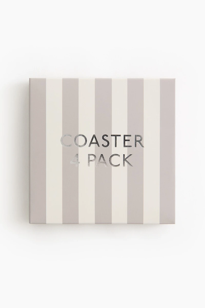 4-Pack Embroidered Coasters