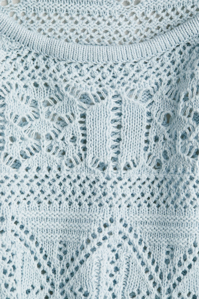 Pointelle-Knit Short Top