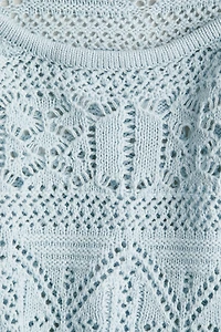Pointelle-Knit Short Top