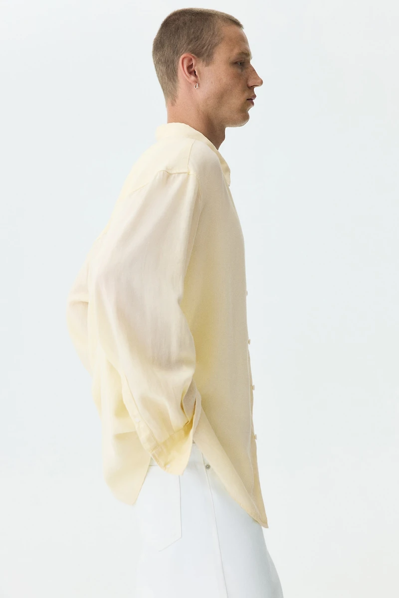 Relaxed-Fit Linen-Blend Shirt