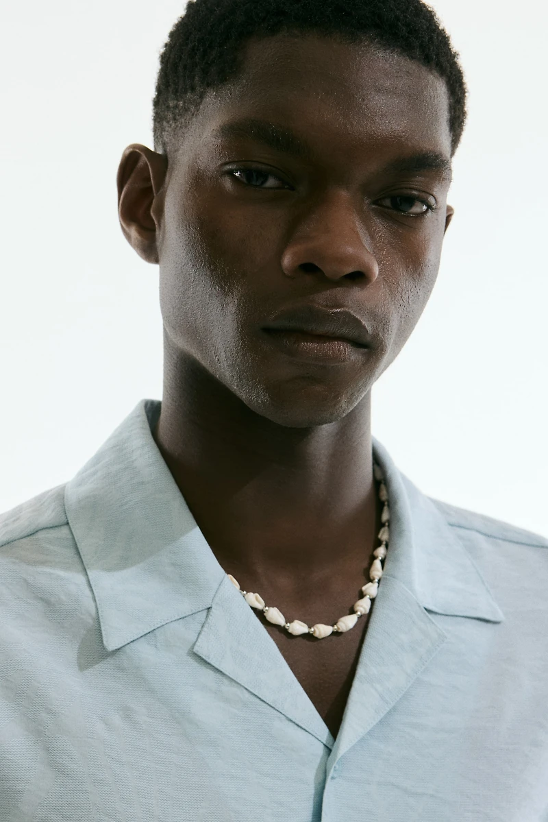 Regular-Fit Jacquard-Weave Resort Shirt