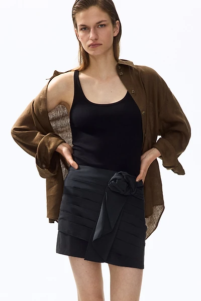 Appliquéd Mini Skirt