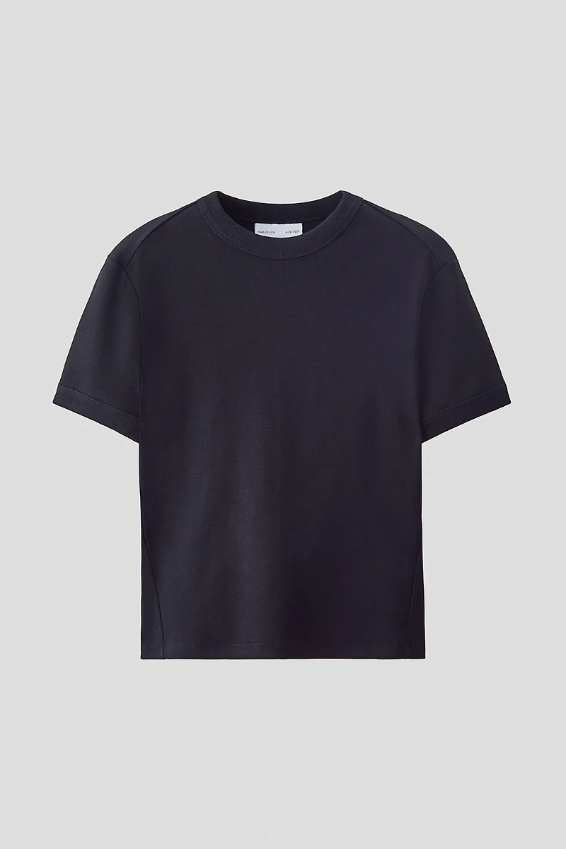 Ribbed Cotton T-Shirt
