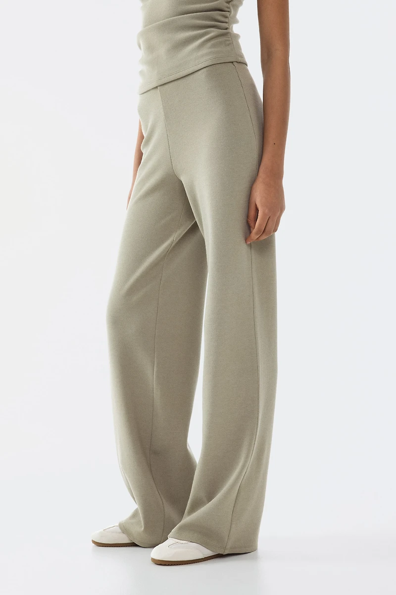 Straight-Leg Jersey Pants