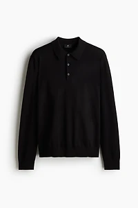 Regular-Fit Fine-Knit Polo Shirt