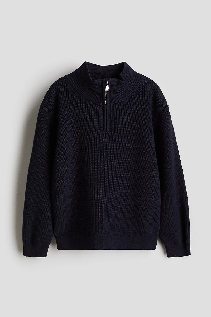 Half-Zip Cotton Sweater