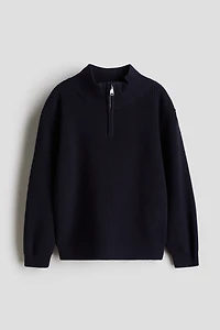Half-Zip Cotton Sweater