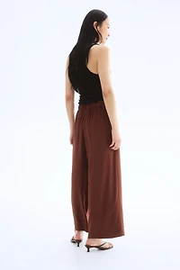 Cropped Pull-On Pants