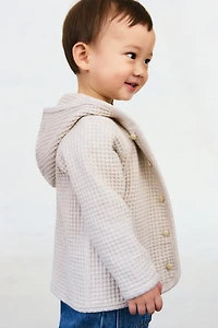 Waffled Cotton Cardigan