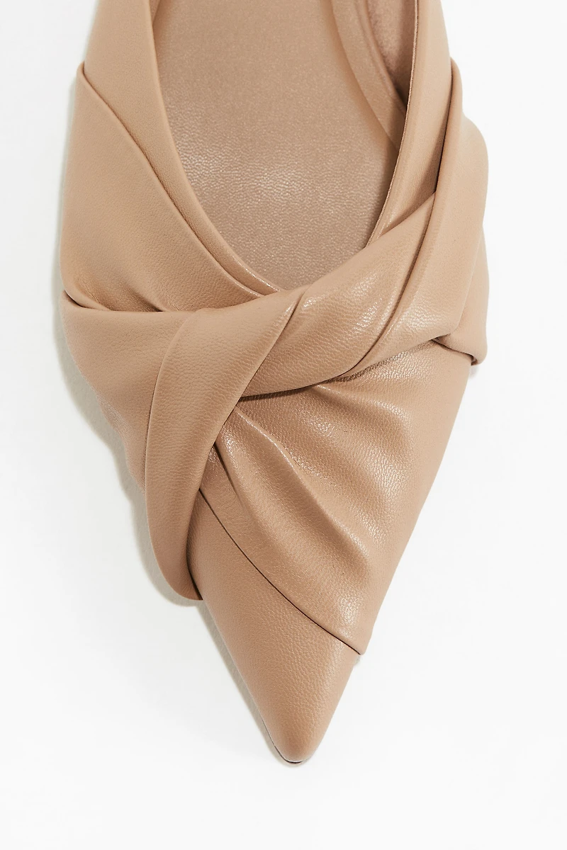 Twisted-Detail Mules