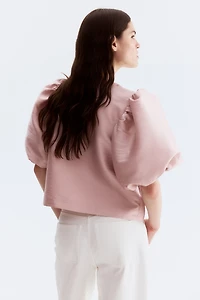 Balloon-Sleeved Blouse