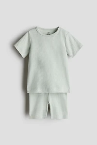 2-piece Ribbed Cotton Set