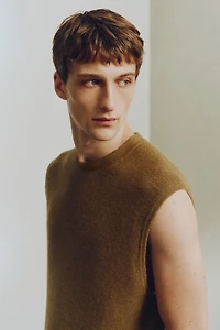 Chandail sans manches ample en point mousse