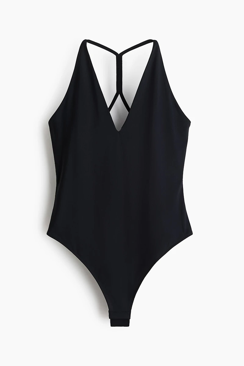 V-Neck Thong Bodysuit