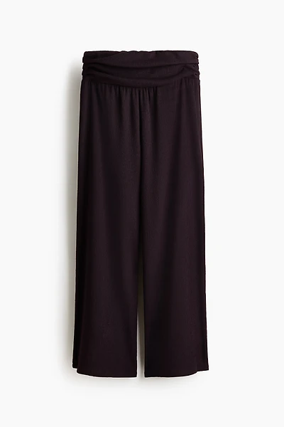 Wide-Leg Gathered-Waist Pants