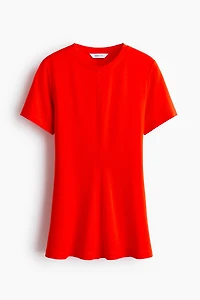 Interlock Peplum Top