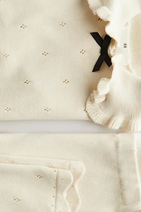 Ensemble 2 pièces en tricot pointelle