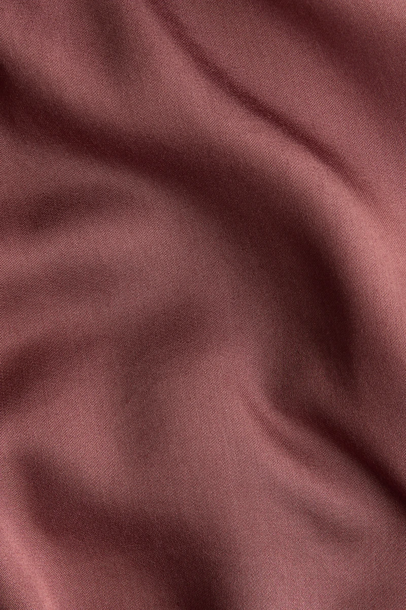 Lace-Trimmed Satin Pajama Top