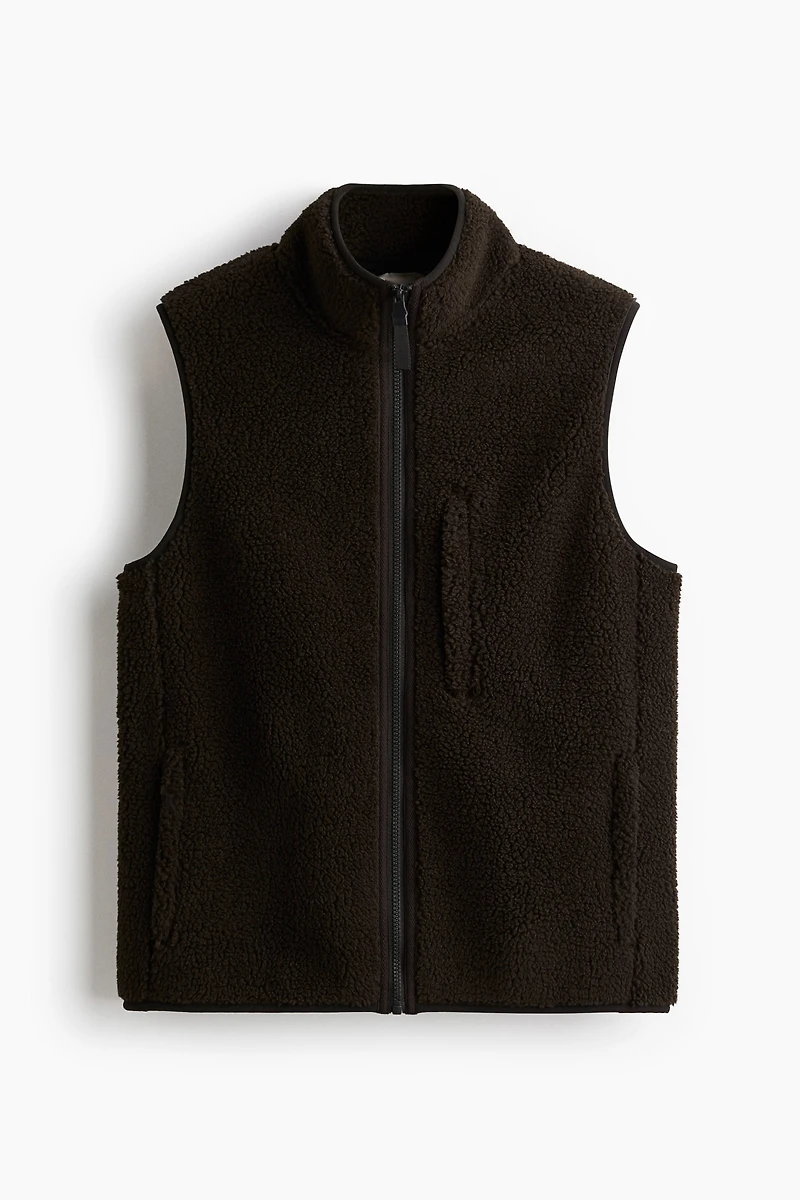 Regular-Fit Teddy Fleece Sports Vest