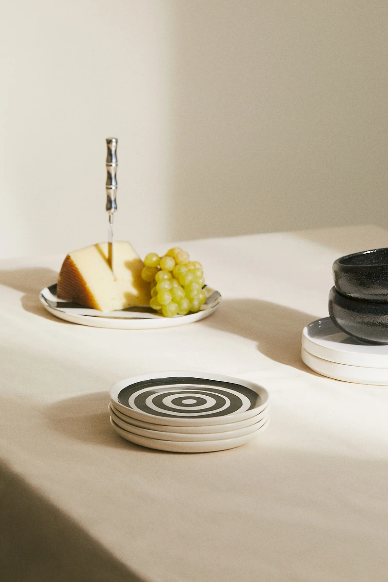 Patterned Stoneware Side Plate