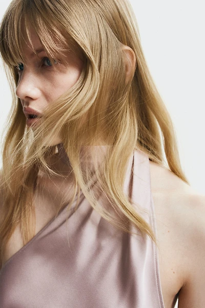 Haut asymétrique à col écharpe