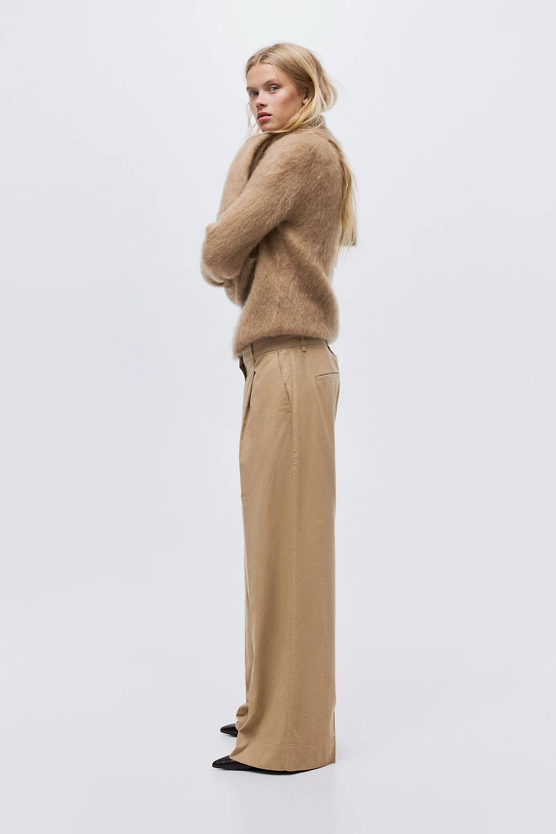 Wide-Leg Corduroy Pants