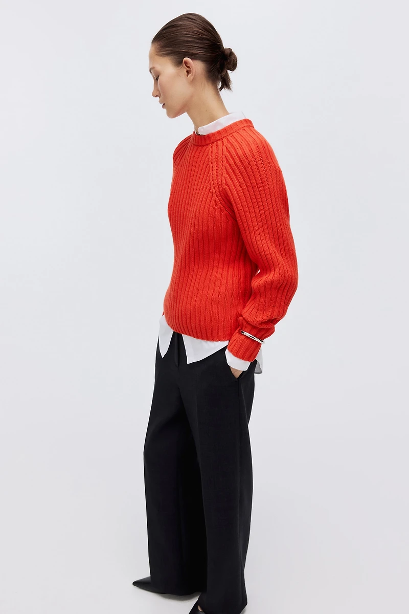 Rib-Knit Sweater