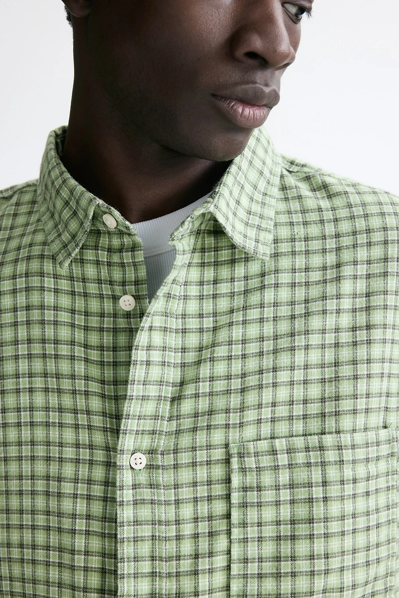 Relaxed-Fit Cotton Flannel Shirt